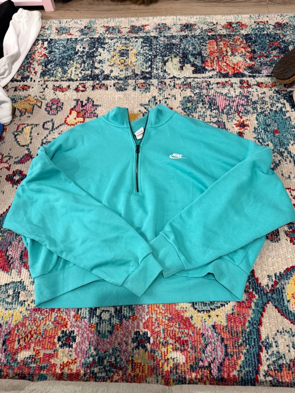 Nike Teal Quarter-Zip Pullover